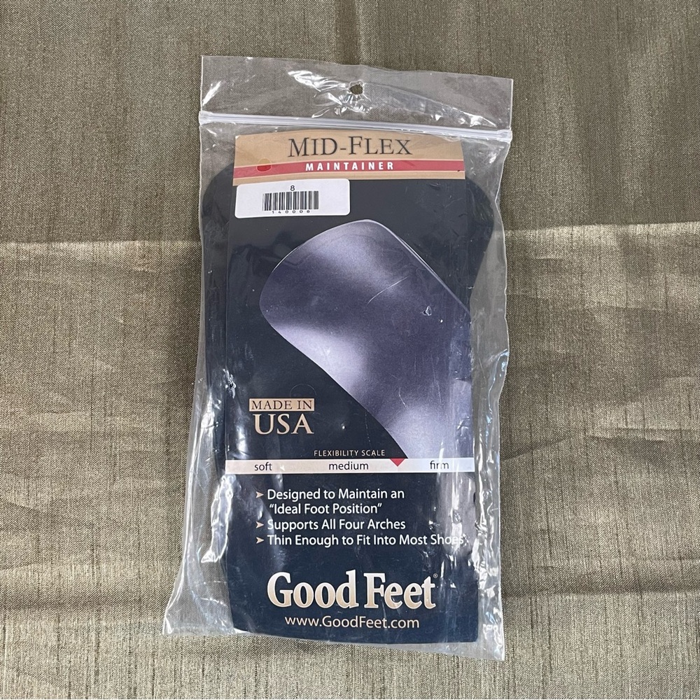 Good Feet Mid-Flex Maintainer - Black Size 8 Medium-Firm - Previously Used